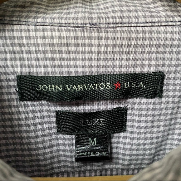 John Varvatos Luxe Checkered Button Down Shirt - Picture 9 of 10